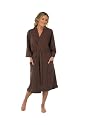 Canyon Rose Waffle Weave Unisex Spa Robe, XL, Brown