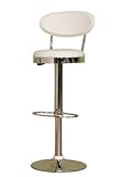 Adjustable Bar Stool - Modern Style White Finish