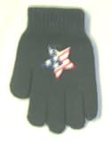 One Size for Ages 0-4 Years Dark Brown Magic Gloves with Star American Flag