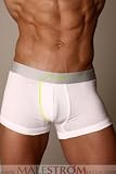 2(X)ist Liquid Cotton Squarecut Trunk Boxer-Brief - White