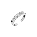 Silver Five Crystal Toe Ring