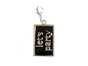 Monili " Lets Party" sterling silver and black enamel charm