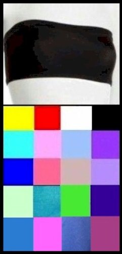 Nylon/Lycra Strapless Bandeau Crop Tube Top Bra (Click for more Colors). Available Junior Sizes S, M, L, XL (Please read details and measurements)