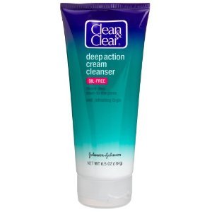 Clean & Clear Oil-Free Deep-Action Cream Cleanser, 6.5-Ounce Tubes (Pack of 4)