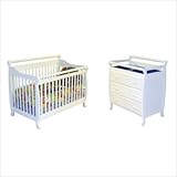 Liberty 4-in-1 Convertible Crib Nursery Set in White