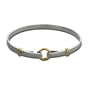 Sterling Silver Circle and Loops Bangle Bracelet