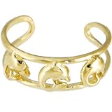 Solid 14KT Yellow Gold DOLPHIN Toe Ring