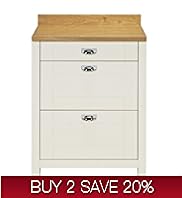 Fenchurch 70cm 3 Drawer Base Unit