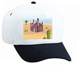 White Cap with architectural, structure, castle, cactus, palace, desert, sand, monument, cacti, building,