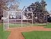 CHAINLINK WINGED BACKSTOPS-20'HX20'DX20'W W/ HOOD