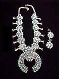 Zuni Squash Blossom Necklace and Earrings