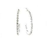 Image of Silver Plated Swarovski Crystal Hoop Earrings