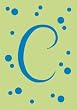 Monogram Polka Dot Garden Size Flag - C