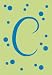 Monogram Polka Dot Garden Size Flag - C