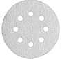 Bosch SR6W040 6-Inch Hook & Loop Sanding Disc, 6-Hole, White, 40 Grit, 5 Pack