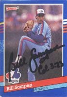 Bill Sampen, Montreal Expos, 1991 Donruss Autographed Card