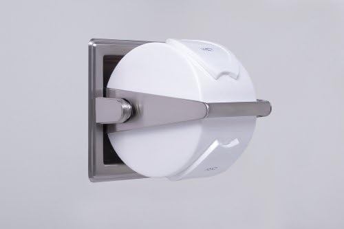 NICO Retrofit Wet &amp; Dry Antibacterial Wipes Bathroom Dispenser with Flushable Soft Unscented Moist and Dry Wipes(Brushed Nickel)