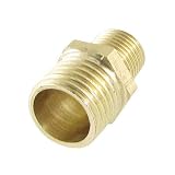 Buy 23 64 x 31 64 Male Threaded Pneumatic Pipe Brass Reducing Nipple Connector by uxcell