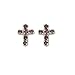 3/8" Sterling Silver Cross Earrings set with title=