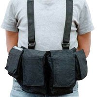 Newswear Mens Documentary Chestvest, SLR Camera & Lens Carry System, Black.