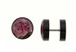 Pink Shell Acrylic Fake Plug - 16 Gauge Ear Wire - 12mm Fake Part - Sold as a Pair