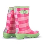 pink stripe rainboots