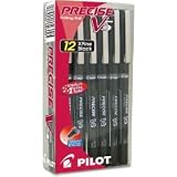 Precise V5 Rolling Ball Pens Pack of 12 Extra Fine Point