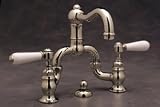 Rohl Bridge Lavatory Faucet with Crystal Lever Handles