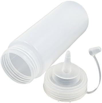 YKL WORLD 9-OZ Squeeze Condiment Bottles with Tip Cap Clear.