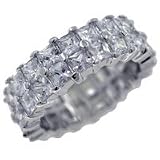 Square Cut Linkeds Band Ring - Sterling Silver Promise Cz