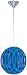 Lite Source Copenhagen II Blue Pendant Lamp LS-1925PS-BLU Image