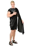 Mens Velvety Dark Side Toga Costume (Sandals not included)