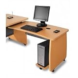 Milano Maple Computer Return (Maple/Silver) (27.6H x 47.2W x 21.7D)