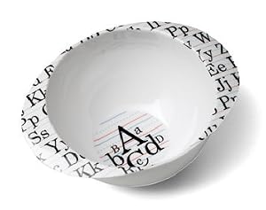 SugarBooger Kid's Deep Dish Bowl. Alphabet Collection. BPA free melamine dinnerware. ORE Originals.