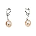 R&T - 50511 - Boucles d'oreilles Argent 925/1000 - 3,1Gr - Pendant - Perles Blanches - Oxydes de Zirconium