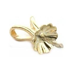 14K Yellow Gold Pearl Cup Pendant Setting Finding