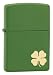 Zippo Shamrock Moss Green Matte Pocket Lighter