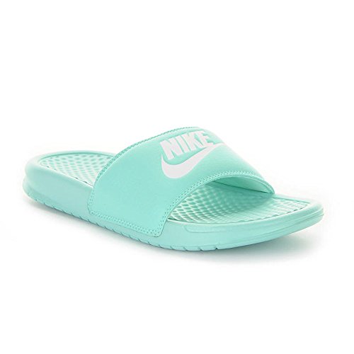 Nike Womens Benassi Just Do It Sandal (7, HYPER TURQUOISE/WHITE)
