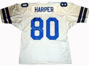Alvin Harper Dallas Cowboys NFL Autographed/Hand Signed Authentic White Jersey