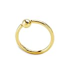 14k Yellow Gold Circle 18g Belly Button Navel Ring