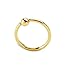 14k Yellow Gold Circle 18g Belly Button Navel Ring
