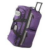 Olympia 26 8 Pockets Rolling Duffel-Dark Lavender