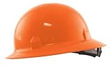 Jackson Safety 3014982 Block Head Full Brim Hard Hat 8 Point Ratchet Suspension - Hi-Viz Orange