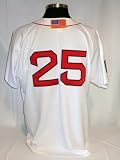 Mike Lowell Boston Red Sox Authentic Home Jersey w/ 1999 All Star & Flag Patch - MLB Authentic Adult Jerseys
