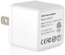 Eaglewood (TM) [ETL Certified] 1A 5V USB AC Wall Charger with a Free USB to 8 Pin 3 Feet/1M Charging&Sync Cable Cord for iPhone 6 6 Plus, iPhone 5 5c 5s, iPod Touch 5th, Nano 7th, and iPad 4 Air Mini (White)