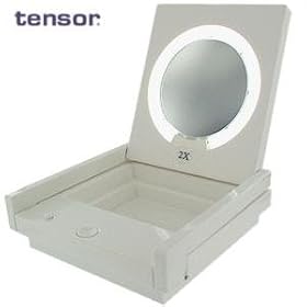 Compact Folding 2X Magnifying Cosmetic Mirror