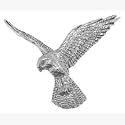 Pewter Pin Badge Birds Falcon