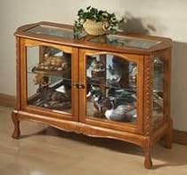 Hand-carved Curio Console, CHERRY