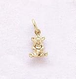 14kt Yellow Gold Bear Charm. 3-Dimensional