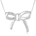 Amazon Collection Sterling Silver Bow Pendant Necklace, 18